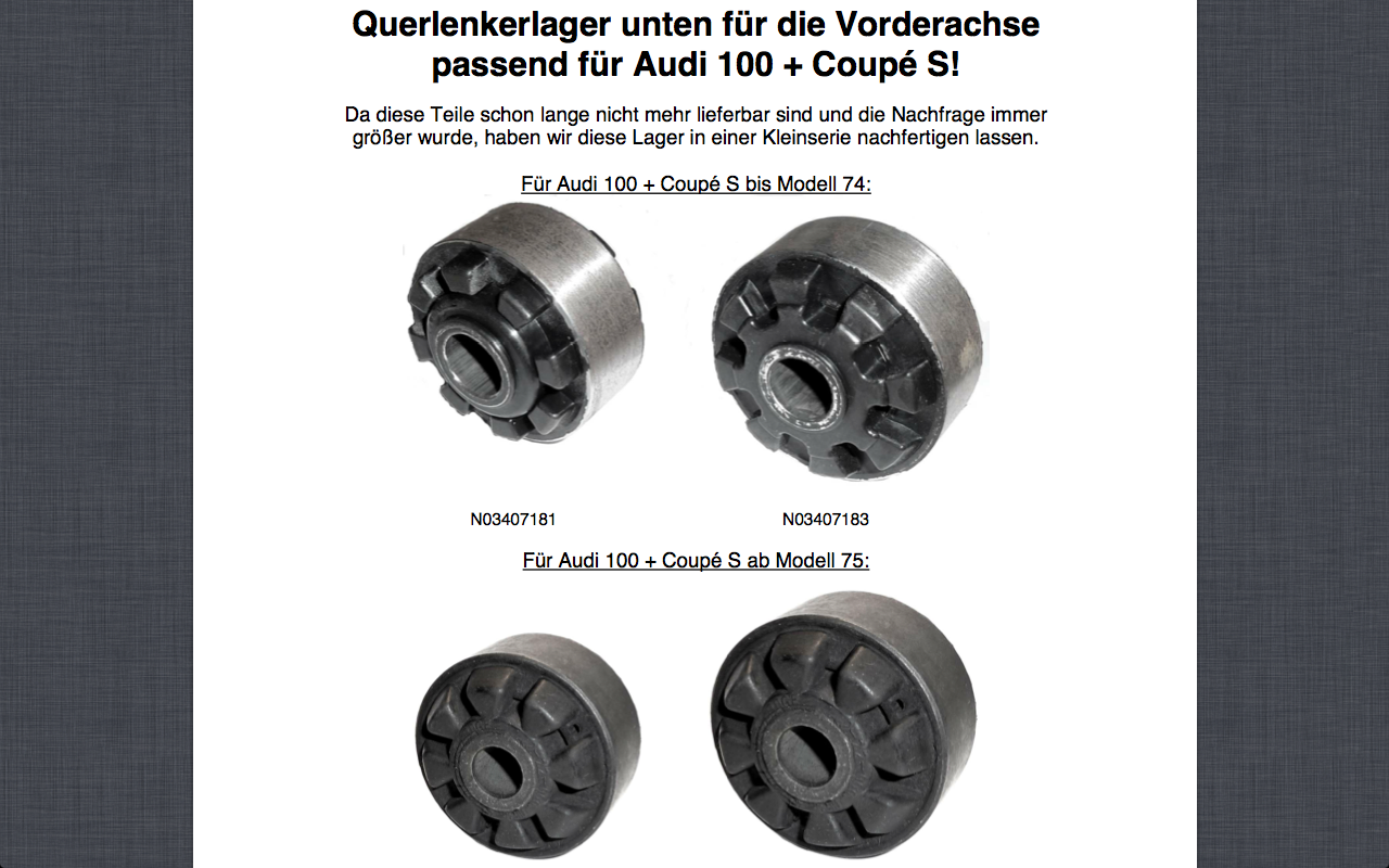 Querlenkerlager Audi 100 Querlenkerlager Audi 100