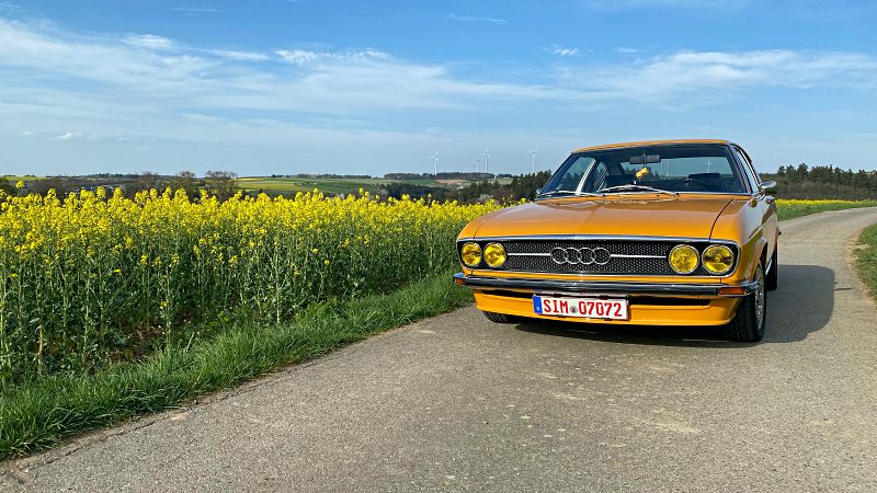 Das Audi 100 Coupe S „MrsOrangina“ im Jahr 2020