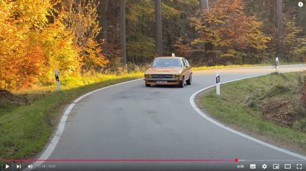 Fahrszene aus dem Video zum Audi 100 Coupé S
